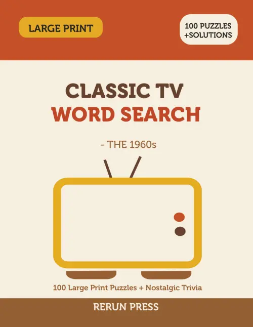 Cover of Large Print Word Search for Seniors: Classic TV of the 60s: 100 Nostalgic Puzzles with Trivia & Fun Facts (Easy-to-Read, Solutions Included)
