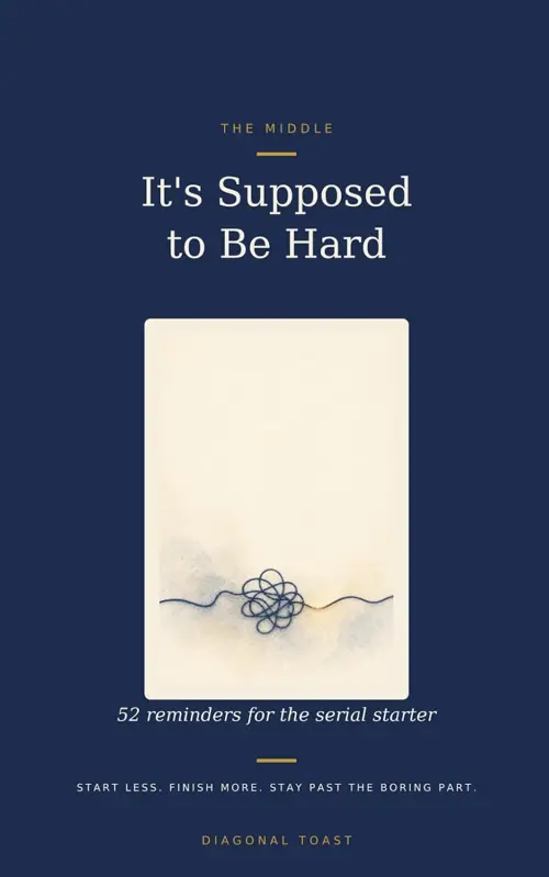 Cover of It’s Supposed to Be Hard: 52 Reminders for the Serial Starter — A Guided Journal with Weekly Prompts to Stop Quitting Too Soon, Push Through the Messy Middle, and Finally Finish What You Start
